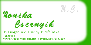 monika csernyik business card